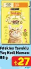 FRİSKİES TAVUKLU YETİŞKİN KEDİ YAŞ MAMASI 85 G